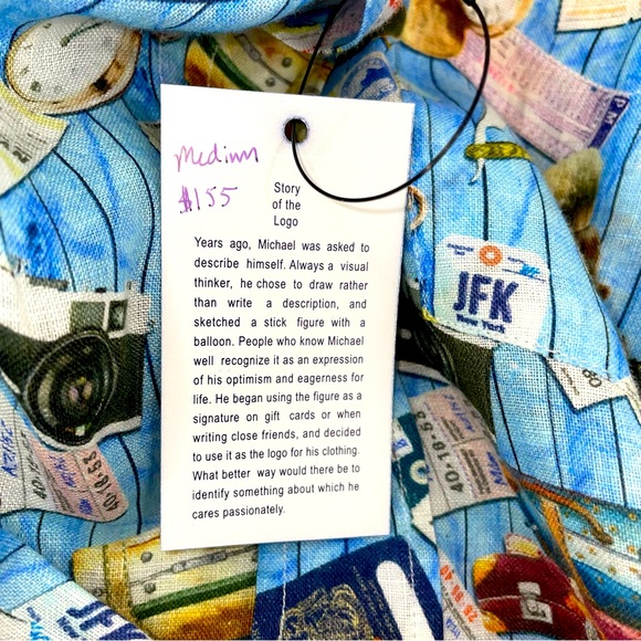 Michael’s 100% Linen Men’s Shirt. Size Medium. NWT. - Picture 5 of 12